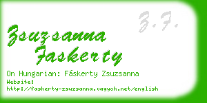 zsuzsanna faskerty business card